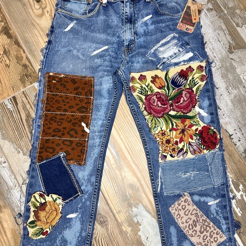 UpCycled Reworked Handmade Vintage Levi’s Jeans like Magnolia Pearl Jaded Gypsy